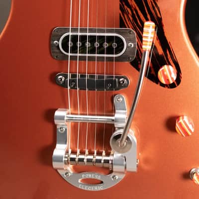 Powers Electric A-Type PF42 NAMM 2026 Hollow Body Electric Guitar - Byzantine Gold with Gig Bag image 10
