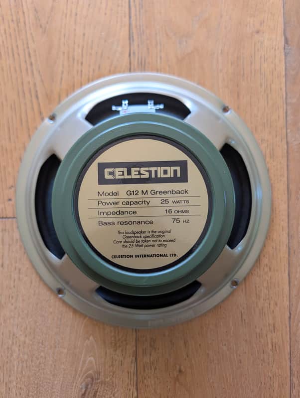 Celestion G12M Greenback 12" 25-Watt 16ohm Guitar Amp Speaker