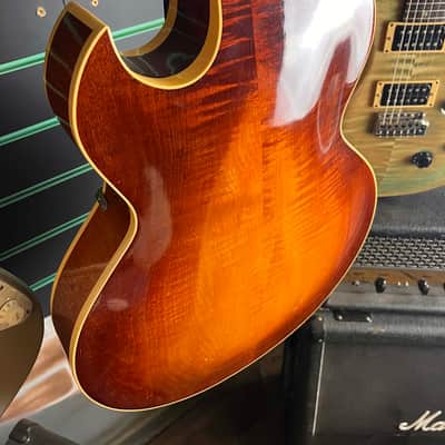 Heritage H575 Autumn Sunburst 1995 Archtop Hollow Body Jazz Guitar image 10