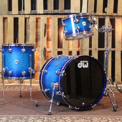 DW Collector's Maple SSC Regal to Royal Blue Burst Drum Set - 20,12,14 - SO#1444192 image 1