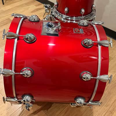 ~RARE!~ Premier Genista 6-Piece 8/10/12/14/16/22 Drum Kit Set in Red Mist Gloss Lacquer (Rm4) image 5