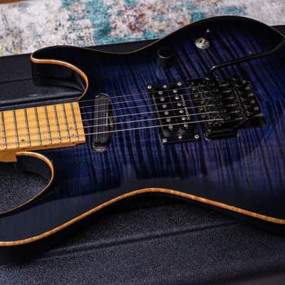 ESP Maverick Custom Shop 2000 - Transparent Purple Flamed Maple Top image 2
