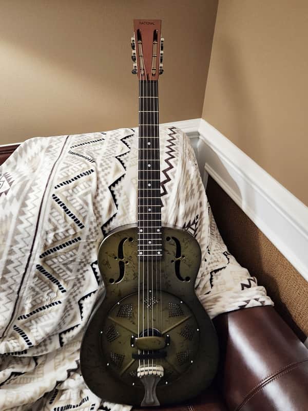 National Reso-Phonic NRP B-Series Black Rust Steel Bodied 14 Fret 2020