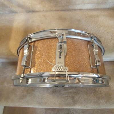 Ludwig Vintage pioneer pink champagne sparkle snare drum 1960s keystone badge outstanding! image 2