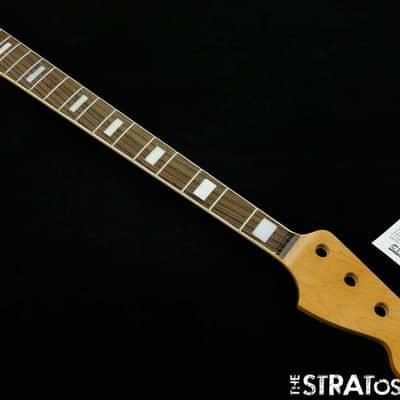 NEW Fender Lic 70s Jazz Bass NECK for Fender Bass Rosewood Block Bound JRF-B image 1