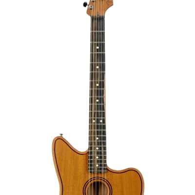 Fender American Acoustasonic Jazzmaster All Mahogany Ac-Elec Gtr w/Bag, EB FB, Natural, US232XXXX image 6