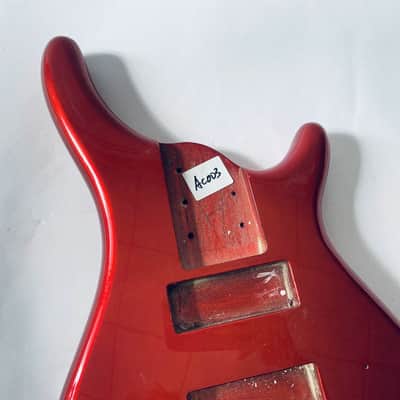 Red Metallic Finish 5 String Bass Basswood Body image 5