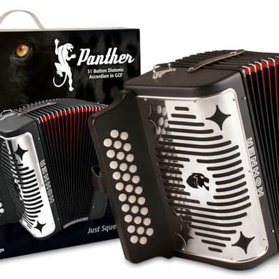 Hohner Panther GCF Diatonic Button Accordion SOL Acordeon +Straps_DVD_T-Shirt | NEW | +BackPad | Authorized Dealer image 3
