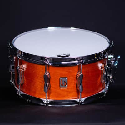 British Drum Company 14" x 6.5" Big Softy Series Cherry and Balsa Snare Drum image 2