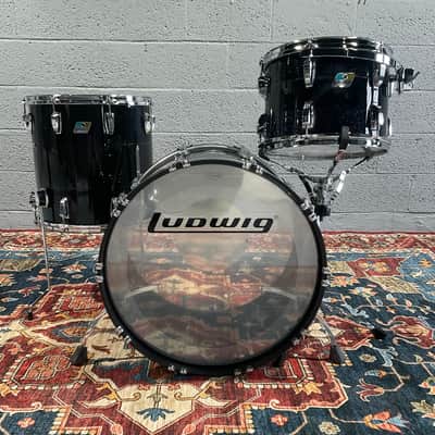 Ludwig 50th Anniversary Vistalite 3-Piece Drum Set - Black Sparkle Smoke image 2