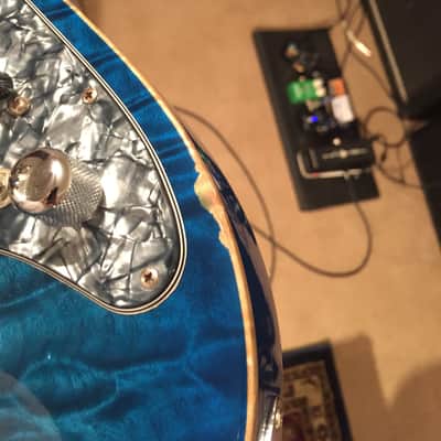 ESP Custom Shop 7 String Snapper Blue Burst image 7