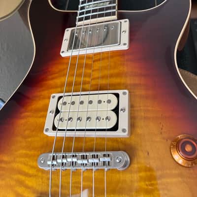 b3 SL Deluxe Gene Baker 2023 - Dark Burst Stainless 6105 Frets Figured Maple Top Lightweight image 2