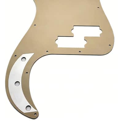 13-Hole P Bass Pickguard - Aluminum Shielded Replacement Scratch Plate for USA/Mexican Modern Standard Precision Bass, PVC Material with Mounting Screws (Cream 3-Ply) image 4