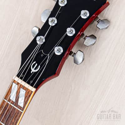 1981 Epiphone Riviera Vintage Semi-Hollow Guitar Cherry w/ Maxon Humbuckers, Japan Matsumoku image 4