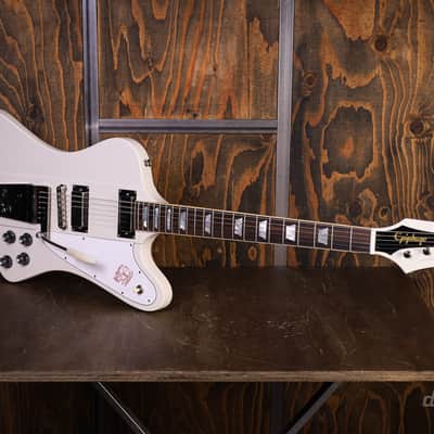 Epiphone 1963 Firebird V Maestro Vibrola Polaris White image 13