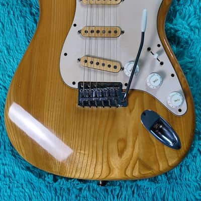 1976 Aria Pro II Stage Caster MIJ Matsumoku Natural Ash Strat w/ Case image 4