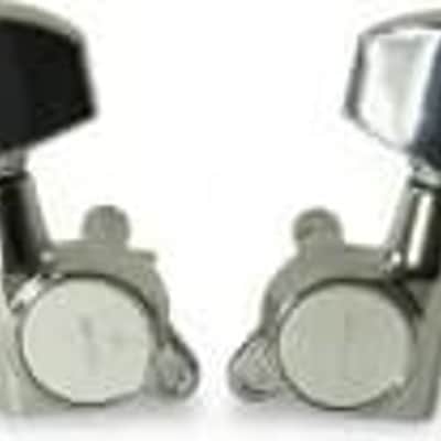 Gotoh 3 Per Side Mini Tuning Machines with Large Buttons Chrome