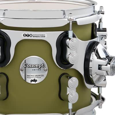 PDP Concept Maple 4-Piece Fusion Shell Pack, Satin Olive (PDCM20FNSO) image 5
