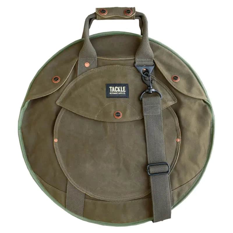 Tackle Zipperless Canvas Cymbal Case 22" Olive Drab w/Shoulder Strap image 1