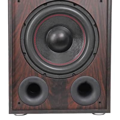 Rockville Rock Shaker Dark Wood 800w 12" Powered Home Theater Subwoofer Sub image 4