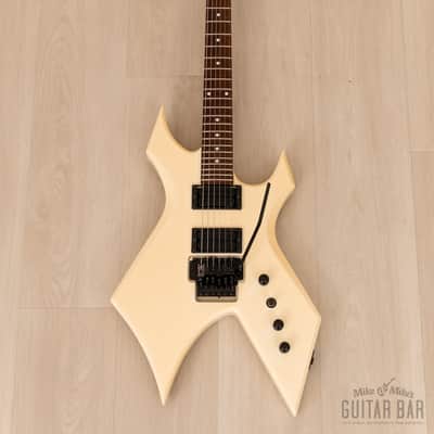 1992 BC Rich Warlock WGR-2X NJ Series White w/ Reverse Headstock & Floyd Rose, Japan image 2