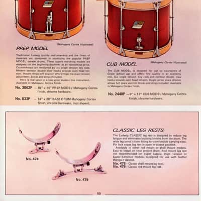 Ludwig No.3062P 14"x10" Prep Model Parade Snare Drum (1974-1975) image 10