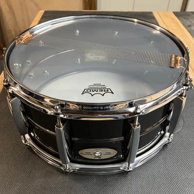 Pearl STE1465BR SensiTone Elite 14x6.5" Brass Snare Drum 2010s - Black Nickel Over Brass image 5