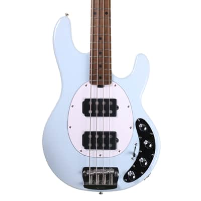 Sterling by Music Man StingRay HH Ray34 Bass Guitar in Daphne Blue image 1