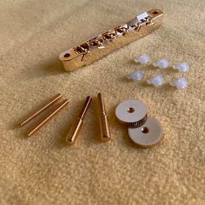 Gibson PBBR-020 ABR-1 “Wired” Tune-O-Matic Bridge 24K Gold plated with Brass and Nylon Saddles.- 2025 image 5