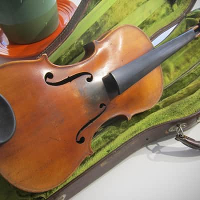 Conservatory Violin Guarnerius Copy 4/4 German Circa-1920s-1940s-Reddish Brown Varnish image 6