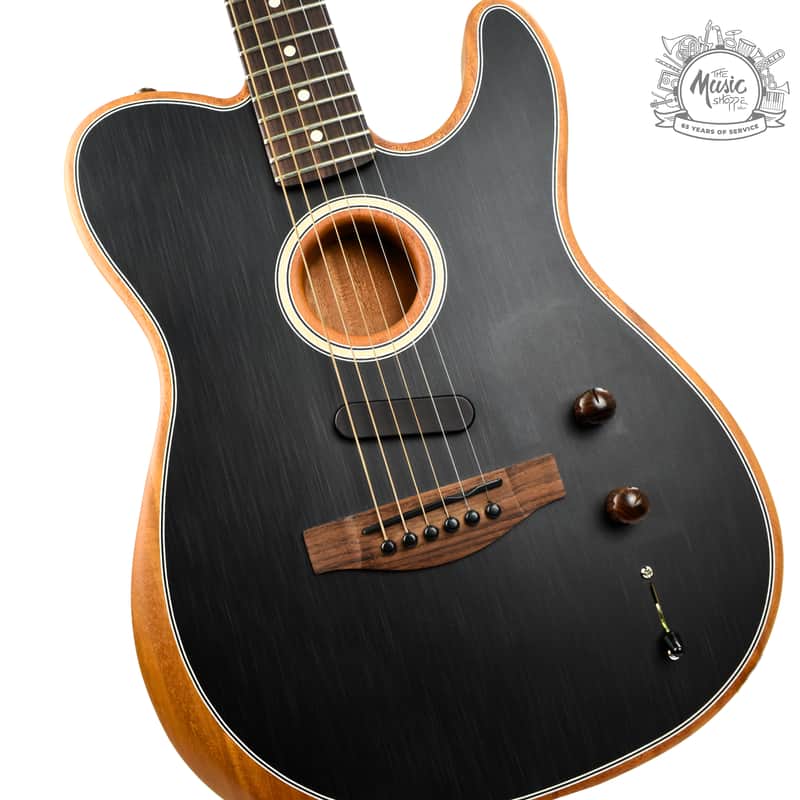 Fender Acoustasonic Player Telecaster Brushed Black Acoustic Electric w/ Gig Bag image 1