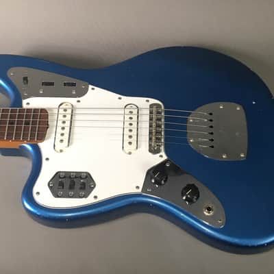 LEFTY! Boutique Musikraft Jaguar Custom Lake Placid Blue Nitro Relic Guitar JG65 24” Short Scale Hardtail Jaguar HSC image 8