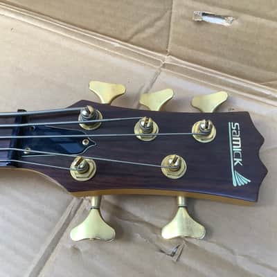 Samick Vintage 5 string bass 90’s / alembic construction style gorgeous wood image 19