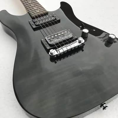 Black Custom Double Cutaway Electric Guitar Body, with Maple Neck, Rosewood Fretboard, HH image 1