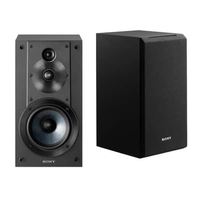 Sony SSCS5 3-Way Bookshelf Speaker System (Black) - High-Fidelity Audio with Enhanced Bass - Compact Size - Clear Sound Clarity and Deep Tones Bundle with Speakers Stands (2 Items) image 2