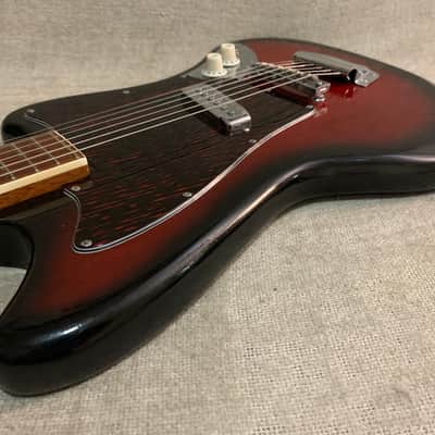 Vintage 1960’s Conqueror Teisco Kawai Kingston 23.5” Short Scale Offset Electric Guitar + 2 Tone Case Japan MIJ image 13