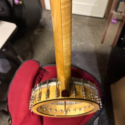 Vintage 1980s Wildwood Open Back Minstrel Banjo Natural Finish image 5