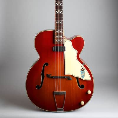 Silvertone Aristocrat 1356 Hollow Body Electric Guitar, made by Kay (1952), black tolex hard shell case. image 1