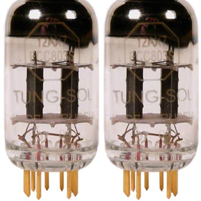 New 2x TungSol Gold 12AX7 / ECC803S | Pair / Duet / Two Tubes Gold Pins