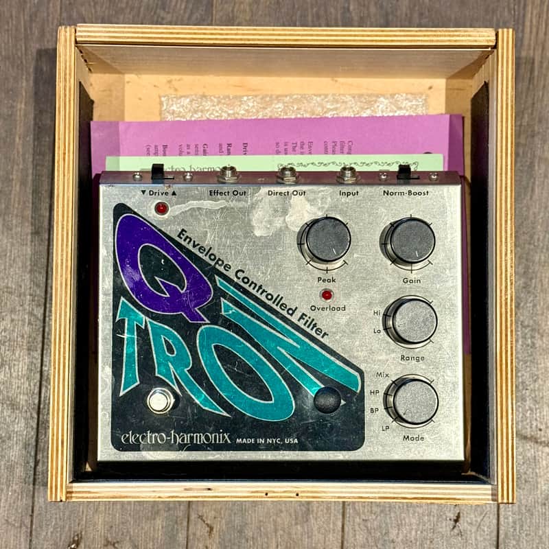 Electro-Harmonix Q-Tron Envelope Filter 1990s w/ wood box