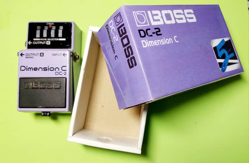 Vintage 1986 Boss DC-2 Dimension C (Blue Label) - Made in Japan - Excellent Condition with Custom Display Box image 1