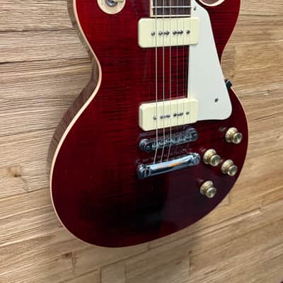 Gibson Les Paul Deluxe Guitar 30th Anniversary 2001 - Wine Red Flame Top w/Mods + OHSC image 4