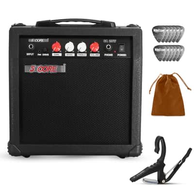 5 Core Guitar Amplifier 20W Electric Portable Mini Amp w Built in 6.5" Speaker Aux Headphone Jack image 2