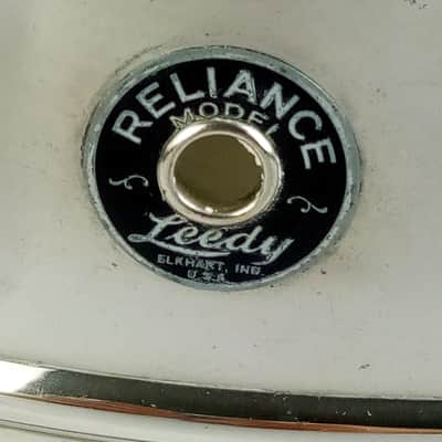 Leedy Reliance 6.5x14" Snare Drum 8-Tube-Lug NOB Nickel Presto Throw-Off Vintage image 2