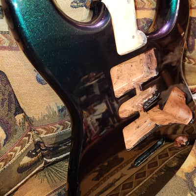 Cameleon Color Shifting Stratocaster Style Guitar Body Metallic Sparkle image 3