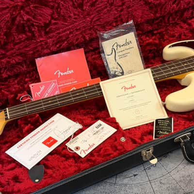 Fender American Original '60s Precision Bass with Rosewood Fretboard 2018 - 2019 - Olympic White image 2