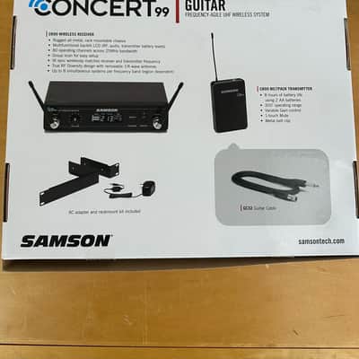 Samson Concert 99 Frequency-Agile UHF Wireless Guitar System - K Band (470–494 MHz) 2010s - Black image 2