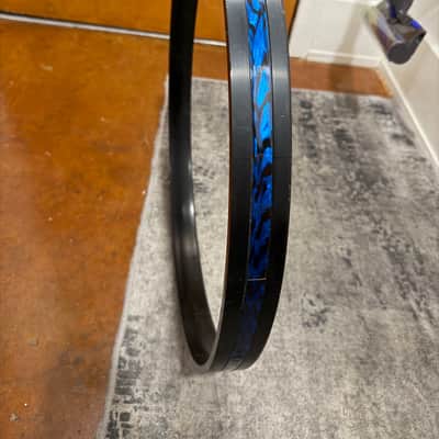 Generic 20” Bass Drum Hoop with Blue Onyx Wrap Inlay image 4