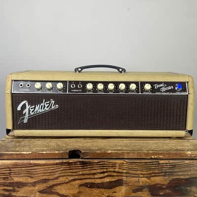 1961 Fender Bandmaster 40-Watt 2-Channel 1x12" Piggyback Guitar Amp - Brown panel image 2