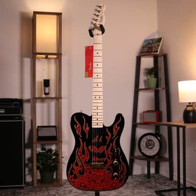 Fender James Burton Signature Telecaster - Maple Fingerboard, Red Paisley Flames image 2